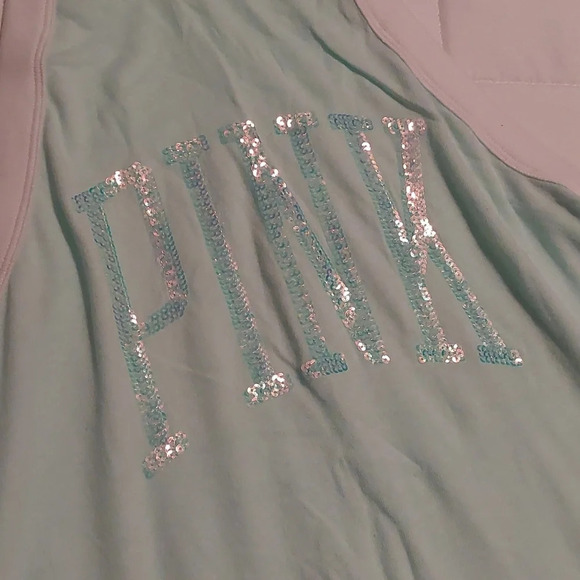 Victoria's Secret PINK Sequin Spell out muscle tank Medium - Picture 3 of 4